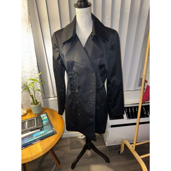 Insight Jackets & Blazers - Insight Black Double-Breasted Trench Coat